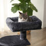 Smoky Grey Small Cat Tree Tower With Scratching Post, thumbnail 5 of 7