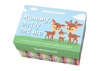 United Oddsocks Daddy, Mummy And Me Reindeer Gift Box Set, 2 of 2