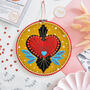 Sacred Heart Hoop Embroidery Kit, thumbnail 1 of 3