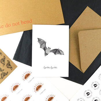 Pipistrelle Bat Print A6 Greetings Card, 4 of 8