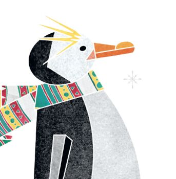 Pack Of Five Winter Penguin Christmas Charity Cards, 2 of 6