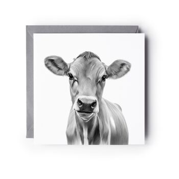 Jersey Cow Countryside Greetings Hand Drawn Greeting Card, 2 of 5