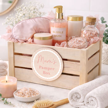 Personalised Luxury Pamper Box For Mum Personalised Gift Crate Mothers Day Gift Idea, 6 of 6