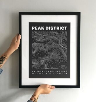 Peak District National Park Contours Art Print, 6 of 6