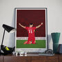 Mo Salah Liverpool Champions Commentary Print, thumbnail 1 of 4