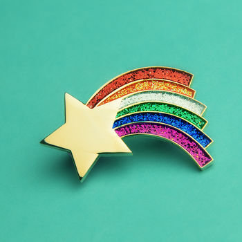Rainbow Enamel Pin Lapel Badge, 2 of 3