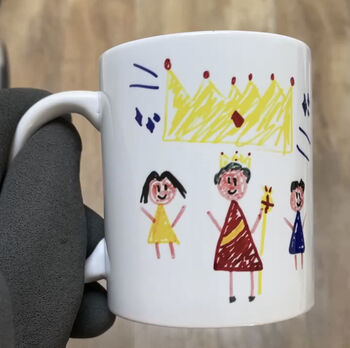 Queen's Jubilee Mug With Child's Drawing, 2 of 2