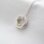 9ct Gold And Silver 50th Birthday Necklace, thumbnail 7 of 11