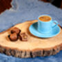 Set Of Six Porcelain Espresso Cup And Saucer Blue, thumbnail 1 of 8