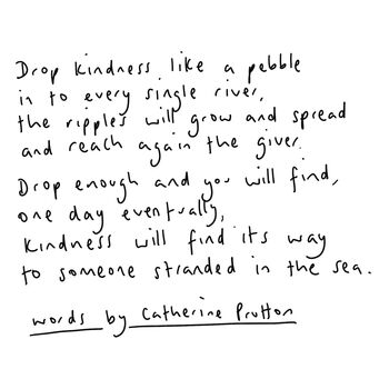 'Drop Kindness' Original Handwritten Poem, 3 of 3