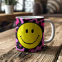 Leopard Print Animal Print Smiley Face Mugs Choice Of Four Colours, thumbnail 4 of 8