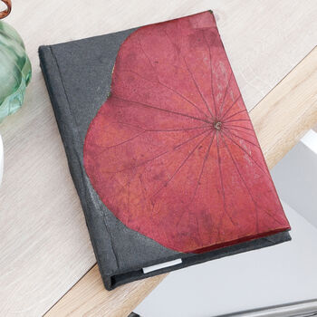 A6 Lotus Leaf Leather Notebook, 10 of 12