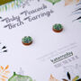 Inky Peacock Birch Hypoallergenic Tiny Stud Earrings, thumbnail 5 of 12