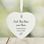 Personalised Porcelain Heart 'Then There Were Three' New Baby, thumbnail 2 of 2