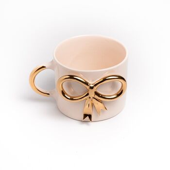 Gold Bow Tie Ribbon Mug With 24ct Gold Handle, 7 of 8