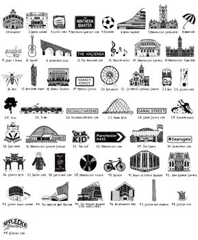 Manchester Personalised Illustrated Wall Art, 3 of 8