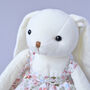 Personalised Bunny With A Dress Soft Toy, thumbnail 2 of 3