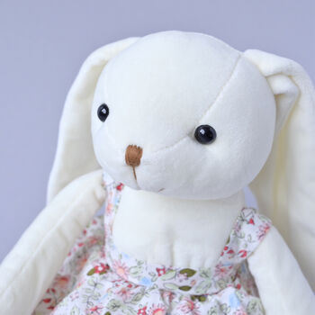 Personalised Bunny With A Dress Soft Toy, 2 of 3