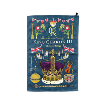 King Charles Coronation Tea Towels Three Set, 3 of 12
