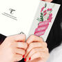 21st Birthday Card – For Step Sister With Floral Design, thumbnail 4 of 5
