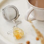 Stainless Steel Citrine Raw Crystal Tea Strainer, thumbnail 1 of 2