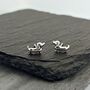 Sterling Silver Dachshund Puppy Stud Earrings, thumbnail 4 of 9