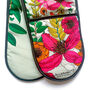 Double Oven Gloves Vivid Garden Blooms Floral, thumbnail 5 of 12