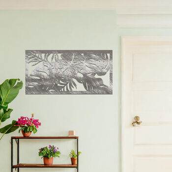 Modern Metal Botanical Leaf Wall Art Decor Gift For Home, 5 of 11