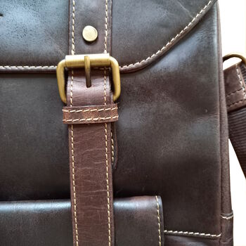 Carlton Full Leather Backpack / Messenger Bag, 8 of 12