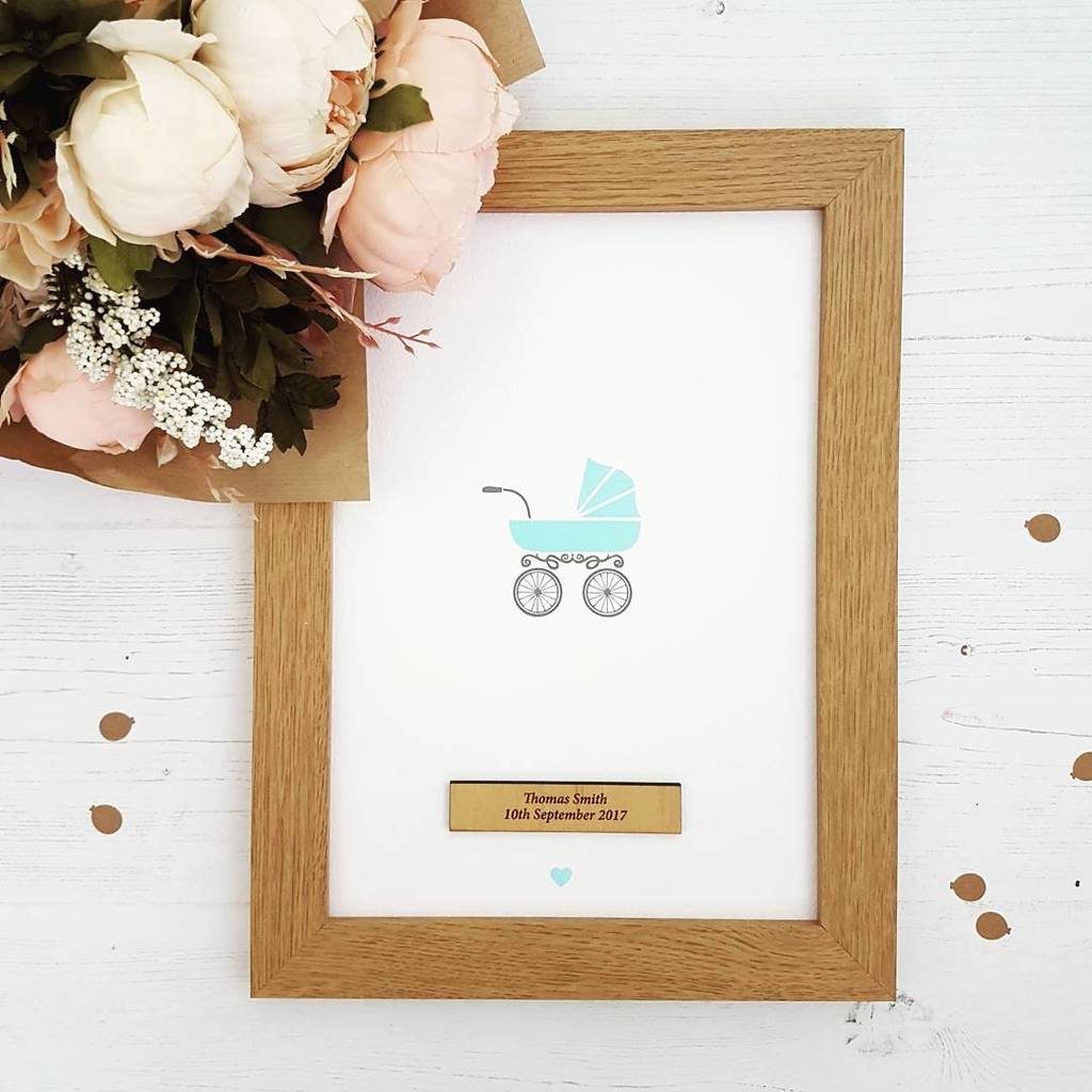 Newborn Baby Boy Personalised Print By Design by Eleven