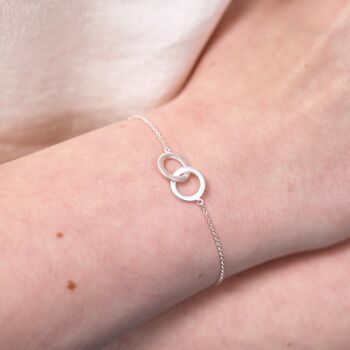 Personalised Interlocking Matte Circles Bracelet, 7 of 7