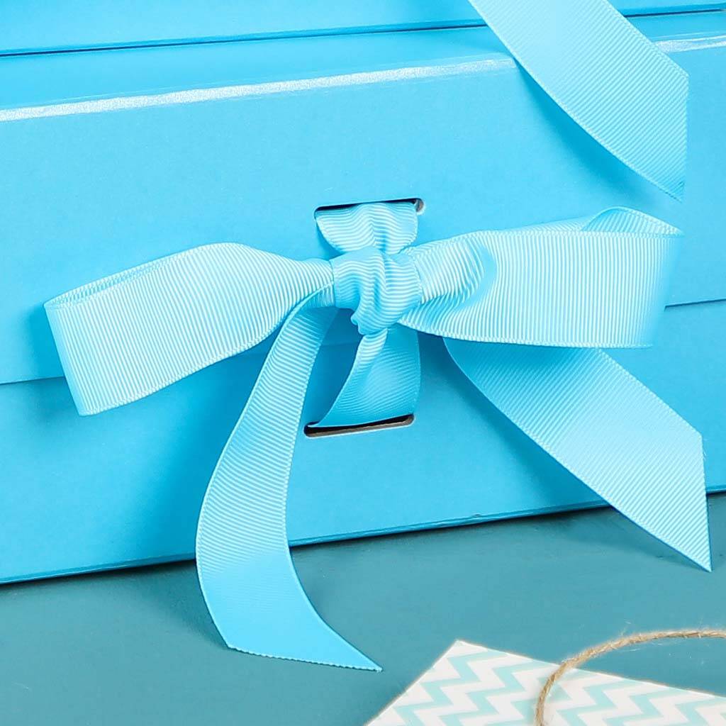 Personalised Bright Blue Luxury Gift Box By Dibor