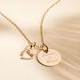 Personalised Heart And Disc Necklace, thumbnail 1 of 8