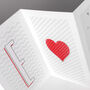Love You Red And White Banner Fold Out Card, thumbnail 2 of 4