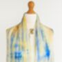 100% Mulberry Silk Scarf, Pastel Yellow, thumbnail 5 of 9