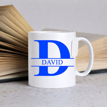 Personalised Initial And Name Mug – 10oz Glossy White, 2 of 8