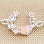 Crystal And Opal Horseshoe Bracelet In Silver Plating, thumbnail 2 of 5