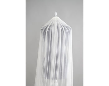 Pure Soft Silk Single Tier Cut Edge Wedding Veil, 7 of 9