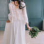 Floor Length Bridal Skirt With Pockets – Crepe, Satin Or Chiffon, thumbnail 2 of 12