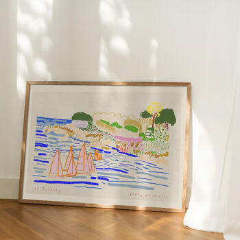 Sailing Art Print Boats On The Water Scene Poster, 3 of 9