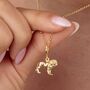 Lion Charm Necklace, Sterling Silver Or Gold Plated, thumbnail 4 of 10