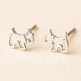 Sterling Silver Scottie Dog Stud Earrings, thumbnail 1 of 8
