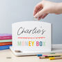 Personalised Colourful Wooden Money Box, thumbnail 2 of 8