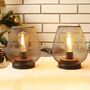 Set Of Two LED Table Lamps Vintage Battery Powered, thumbnail 2 of 4