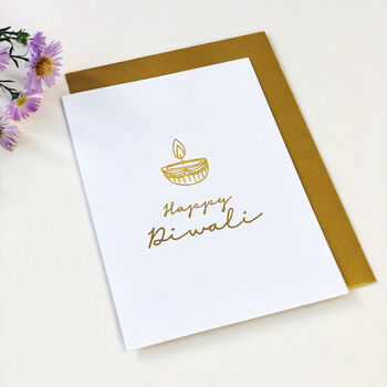 Diwali Card With Ganesha Design In Gold By Ant Design Gifts ...