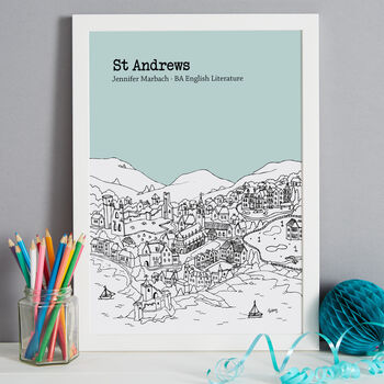 Personalised St Andrews Graduation Gift Print, 4 of 9