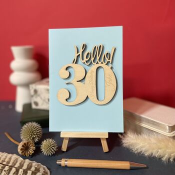 Personalised Hello 30 Birthday Card, 5 of 5