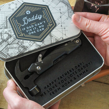 Hammer And Tin Multi Tool Personalised Gift Set For Dad, 2 of 12