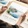 Macedonia Travel Print Of Lake Ohrid, thumbnail 1 of 7