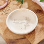 Personalised Birth Flower Wooden Trinket Dish, thumbnail 2 of 3